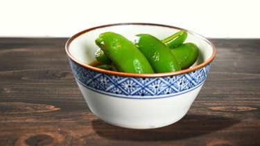 スナップエンドウの醤油漬け